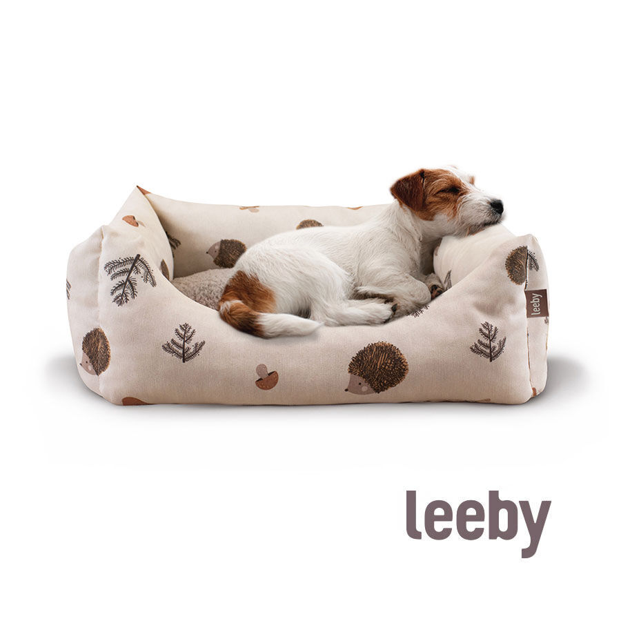 Leeby Cuna Desenfundable Blanco con Erizos para perros image number null